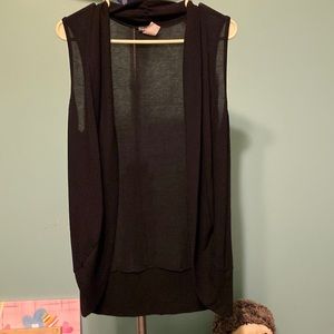 Wet Seal Large Sleeveless Black Sweater EUC